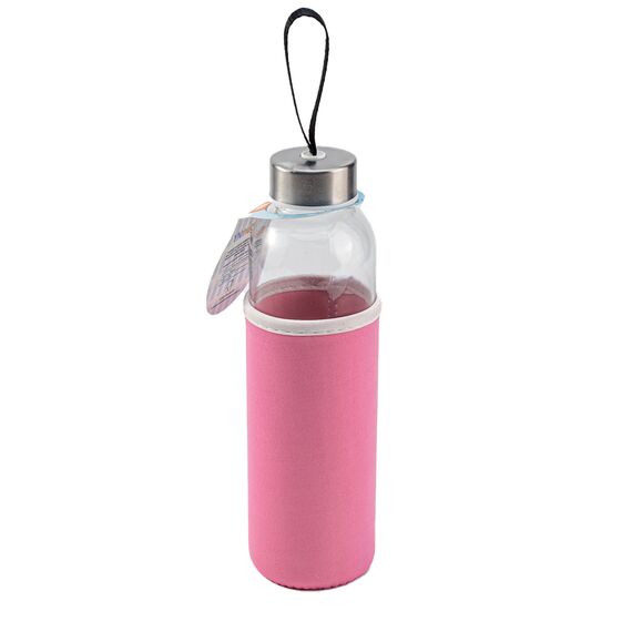 Promosyon YN-7963 Ladoga 550 ml Cam Matara Pembe, Renk: Pembe 