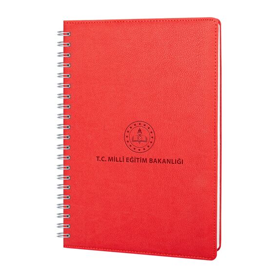 Promosyon YN-3113 Kolej Spiralli Haftalık Planlayıcı (20x28 cm) Kırmızı, Renk: Kırmızı 