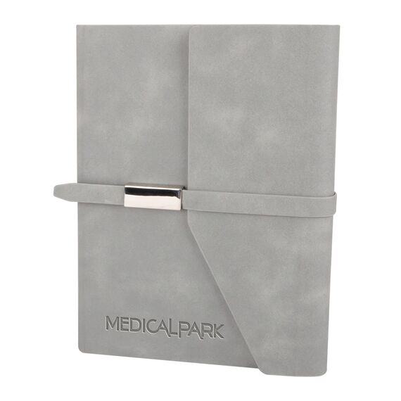 Promosyon YN-3102 Mogan Tarihsiz Defter (15x21 cm) Gri, Renk: Gri 