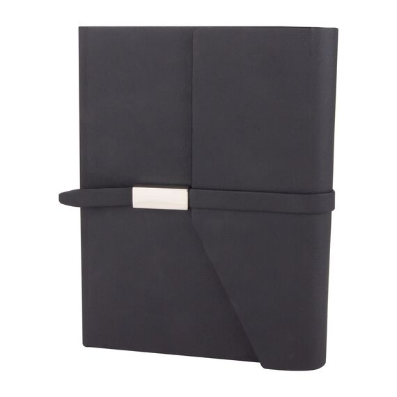 Promosyon YN-3102 Mogan Tarihsiz Defter (15x21 cm) Siyah, Renk: Siyah 