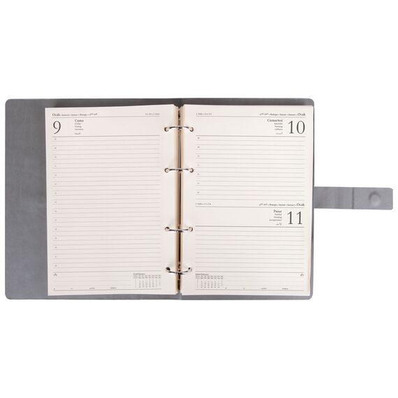 Promosyon YN-3092 Birlik Organizer Ajanda (17,5x22,5cm) Gri, Renk: Gri , görsel 2