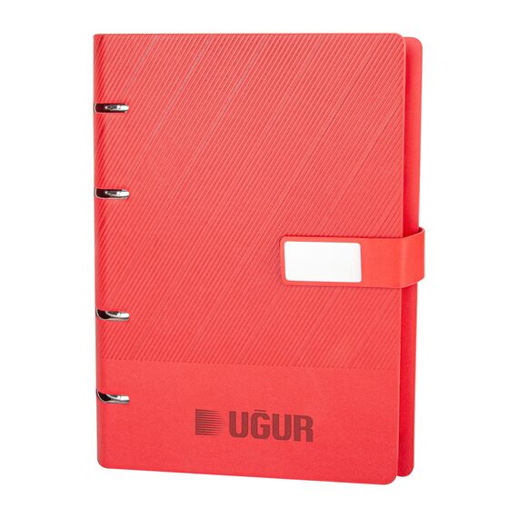 Promosyon YN-3092 Birlik Organizer Ajanda (17,5x22,5cm) Kırmızı, Renk: Kırmızı 