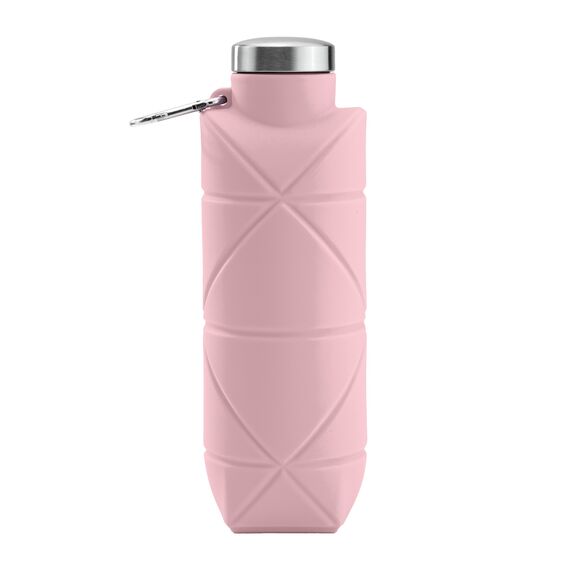 Promosyon YN-7940 Aydeniz 700 ml Katlanabilir Silikon Matara Pembe, Renk: Pembe 