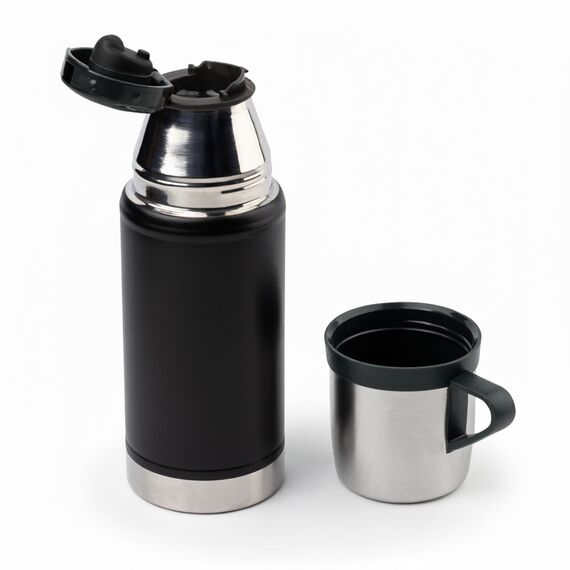 Promosyon YN-7931 Kartepe 500 ml Bardaklı Termos Siyah, Renk: Siyah , görsel 2