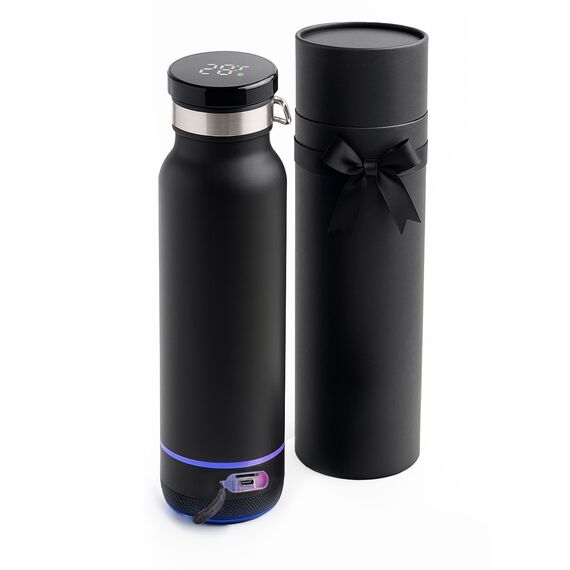Promosyon YN-7927 Ihlara 650 ml Dereceli Hoparlörlü Termos Siyah 