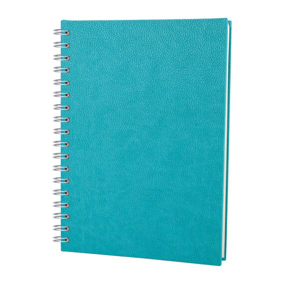 Promosyon YN-3068 Altındağ Kareli Spiralli Tarihsiz Defter (17x24 cm) Turkuaz, Renk: Turkuaz 
