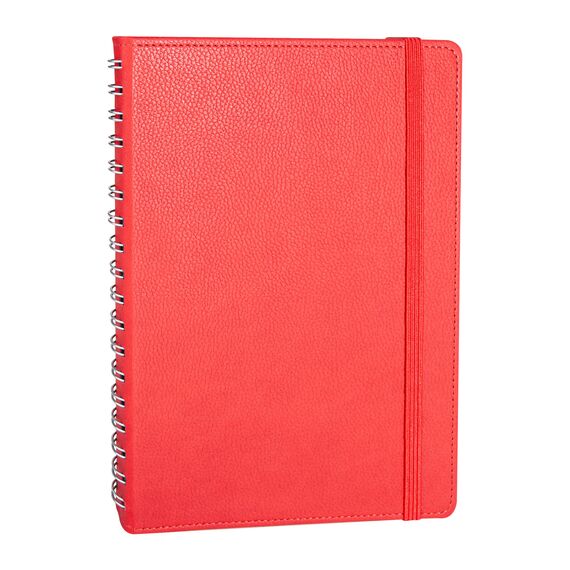 Promosyon YN-3031 Söğütözü Spiralli Tarihsiz Defter (17x24 cm) Kırmızı, Renk: Kırmızı 