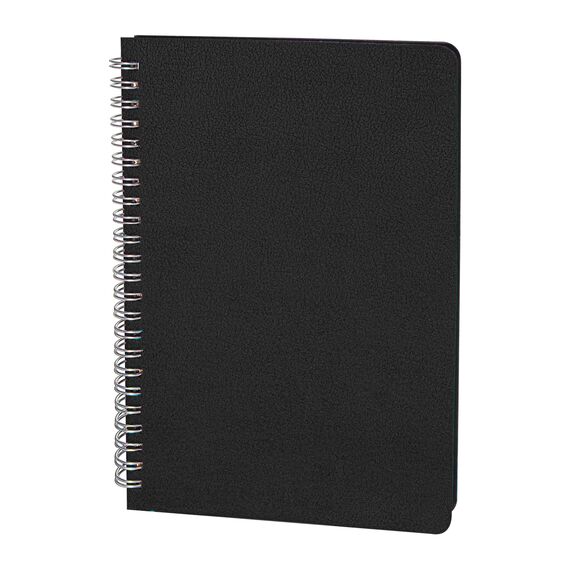 Promosyon YN-3062 Akyurt Spiralli Tarihsiz Defter (13x21 cm) Siyah, Renk: Siyah 