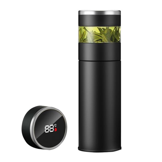 Promosyon YN-7997 Akşehir 450 ml Dereceli Termos Siyah 