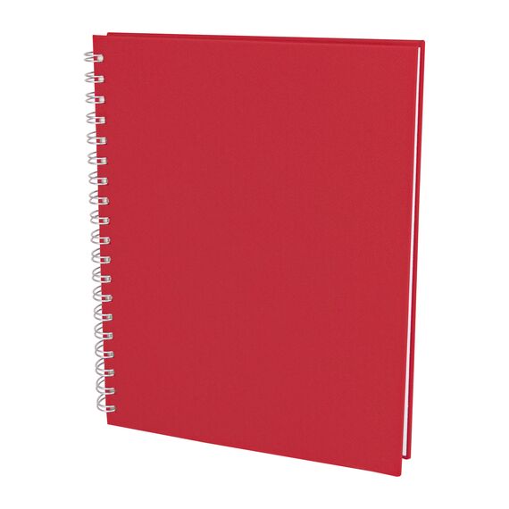 Promosyon YN-3078 Seğmenler Kareli Spiralli Tarihsiz Defter (19x25 cm) Kırmızı, Renk: Kırmızı 