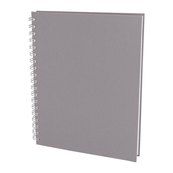 Promosyon YN-3078 Seğmenler Kareli Spiralli Tarihsiz Defter (19x25 cm) Gri, Renk: Gri 