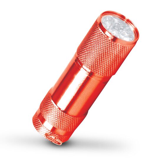 Promosyon YN-9020 İspinoz 9 LED El Feneri Kırmızı, Renk: Kırmızı 