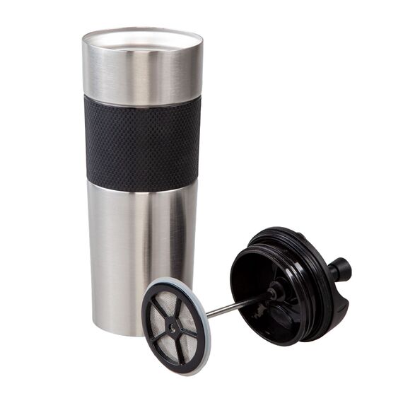 Promosyon YN-7921 Cide 500 ml French Press Termos Gümüş, Renk: Gümüş , görsel 2