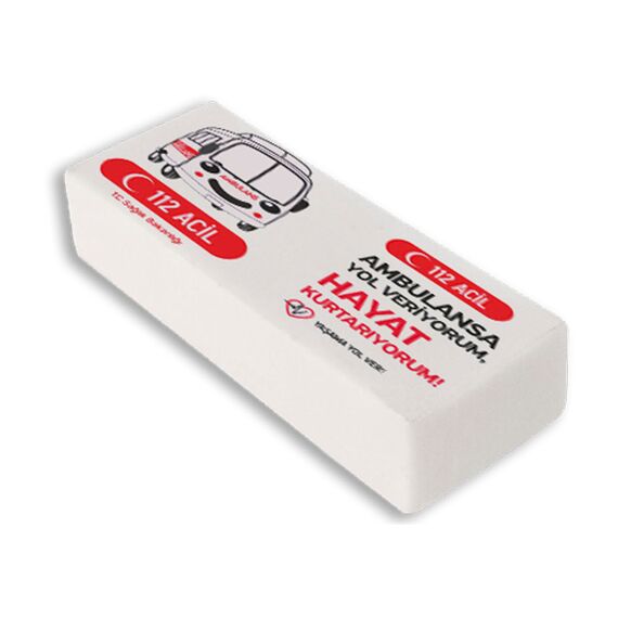 Promosyon YN-4330 Bolvadin Dikdörtgen Silgi Beyaz 