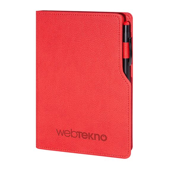 Promosyon YN-3030 Bahçelievler Tarihsiz Defter (14,5x21 cm) Kırmızı, Renk: Kırmızı 