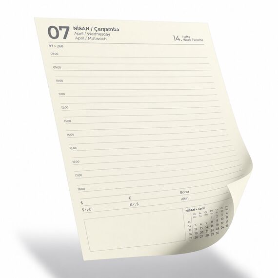 Promosyon YN-3129 312922 Bestekar Tarihsiz Defter (15x21 cm) Gri, Renk: Gri , görsel 2