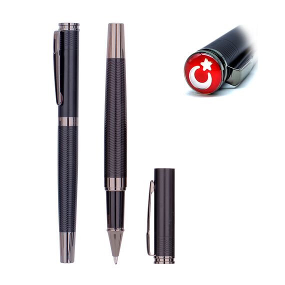 Promosyon IL-1444 Metal Roller Kalem Siyah 