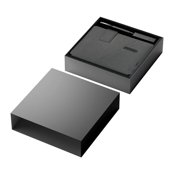 Promosyon AK-1071 Termo Deri Organizer Powerbank Siyah , görsel 3