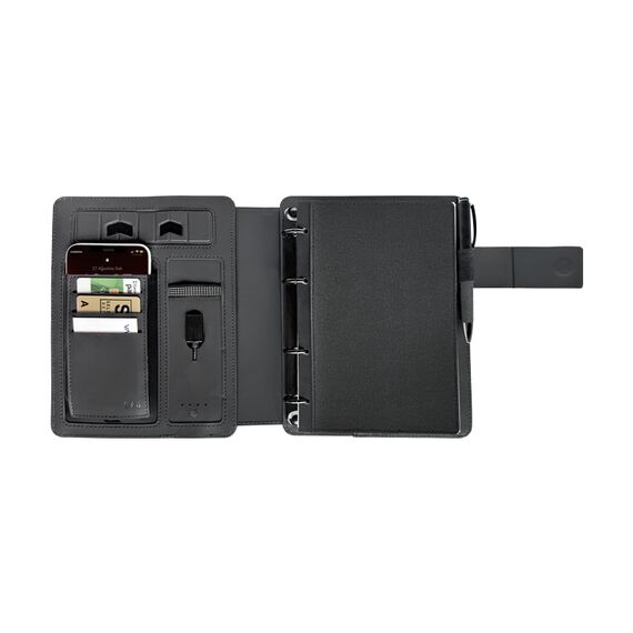 Promosyon AK-1071 Termo Deri Organizer Powerbank Siyah , görsel 5