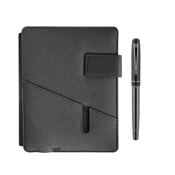 Promosyon AK-1071 Termo Deri Organizer Powerbank Siyah , görsel 4
