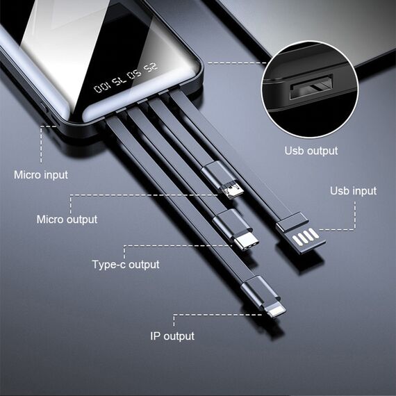 Promosyon AK-PB-4004 10.000 mAh Powerbank Siyah , görsel 2