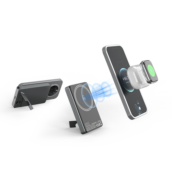 Promosyon AK-PB-4021 10.000 mAh Magsafe Powerbank Gri, Renk: Gri , görsel 8