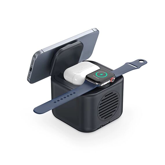 Promosyon AK-4260 Wireless Şarj & Hoparlör Siyah 