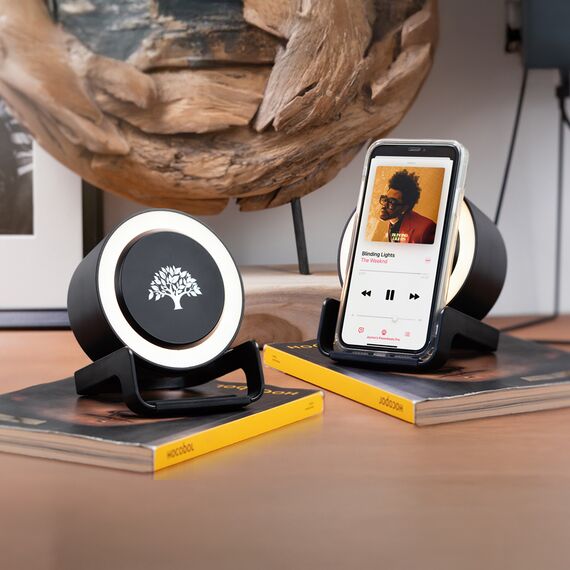 Promosyon AK-4270 Wireless Şarj & Hoparlör Siyah 