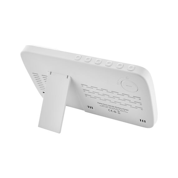 Promosyon AK-4230 Wireless Şarj Cihazı & Dijital Saat Beyaz, Renk: Beyaz , görsel 5