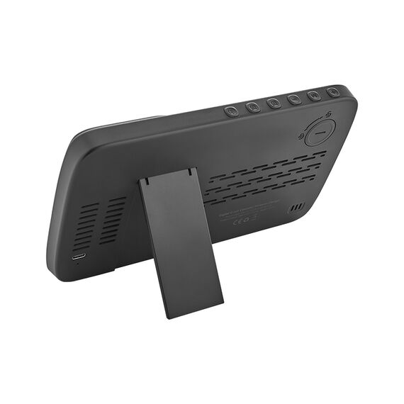 Promosyon AK-4230 Wireless Şarj Cihazı & Dijital Saat Siyah, Renk: Siyah , görsel 3