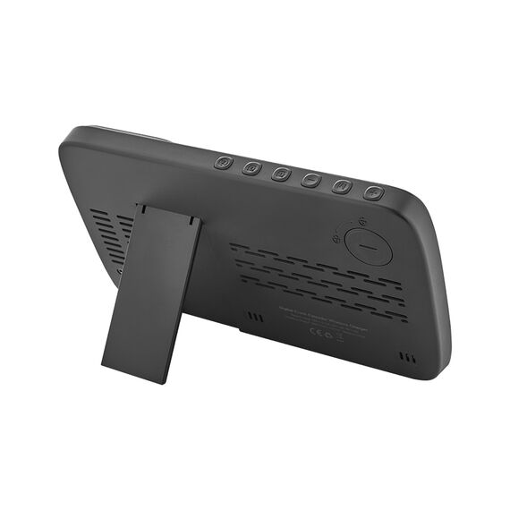 Promosyon AK-4230 Wireless Şarj Cihazı & Dijital Saat Siyah, Renk: Siyah , görsel 4