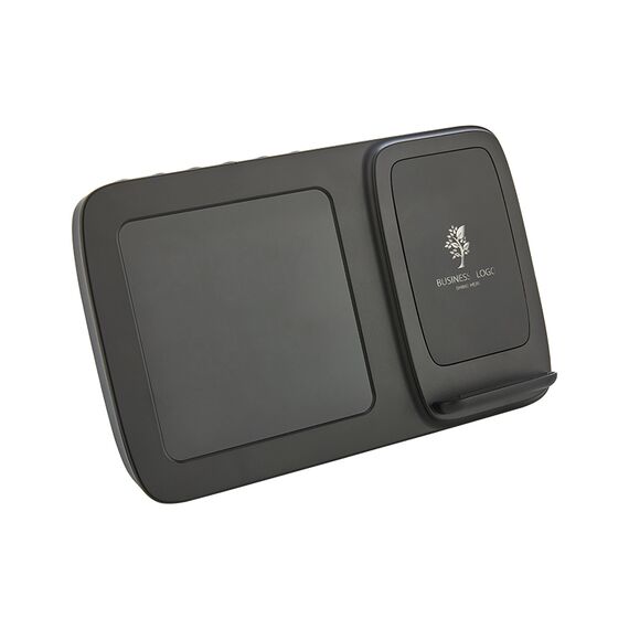 Promosyon AK-4230 Wireless Şarj Cihazı & Dijital Saat Siyah, Renk: Siyah , görsel 5