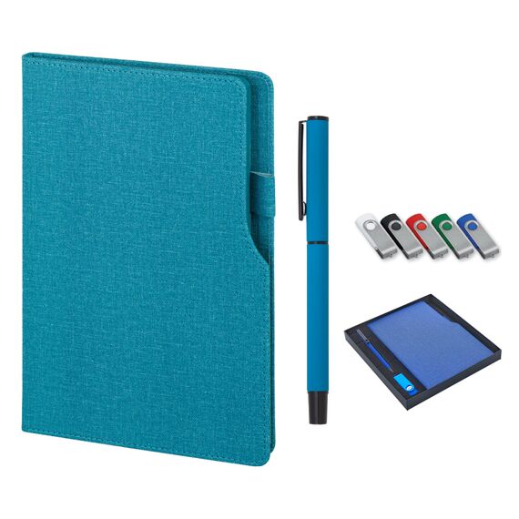 Promosyon AK-2320-K Hediyelik Set Turkuaz, Renk: Turkuaz 