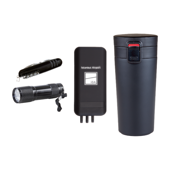 Promosyon AK-5067 Hediyelik Set Siyah - Siyah Mug 
