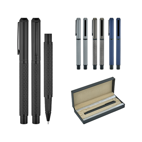 Promosyon AK-1254-KR Metal Roller Kalem Seti Silver, Renk: Silver , görsel 2