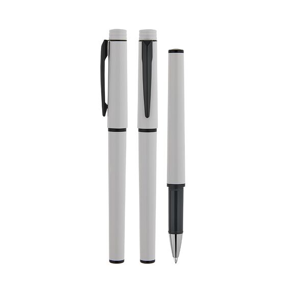 Promosyon AK-1340 Plastik Roller Ofis Kalemi Beyaz, Renk: Beyaz 