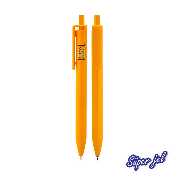 Promosyon AK-509 Plastik Süper Jel Refil Kalem Sarı, Renk: Sarı 
