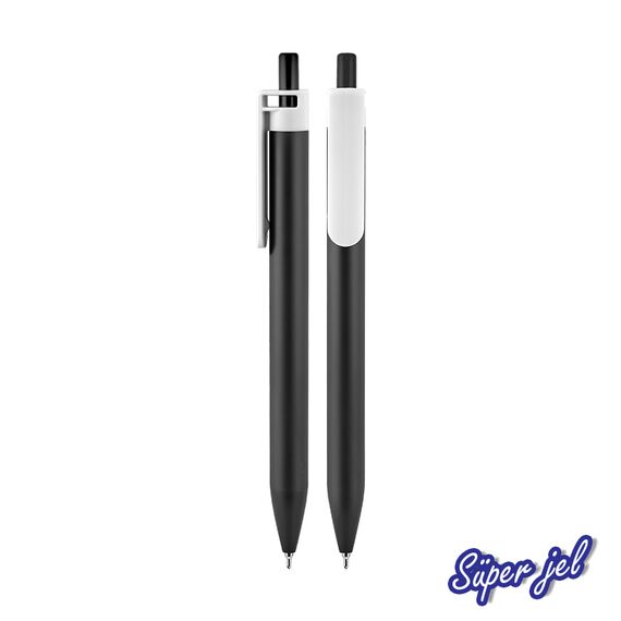 Promosyon AK-509-BK Plastik Süper Jel Refil Kalem Siyah, Renk: Siyah 