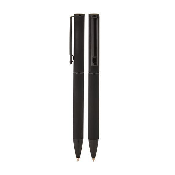 Promosyon AK-1023-T Metal Tükenmez Kalem Rubber Gövde Siyah, Renk: Siyah 