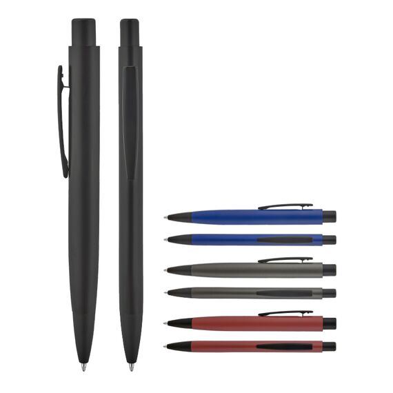 Promosyon AK-1025 Elips Gövde Metal Tükenmez Kalem Siyah, Renk: Siyah , görsel 2