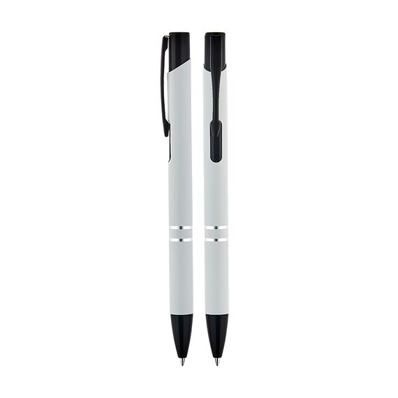 Promosyon AK-1120 Metaltükenmez Kalem Beyaz, Renk: Beyaz 