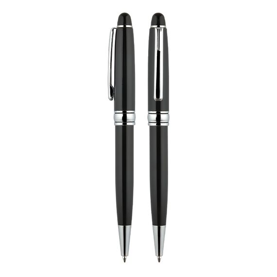 Promosyon AK-1218-T Metal Tükenmez Kalem Siyah-Silver, Renk: Siyah-Silver 