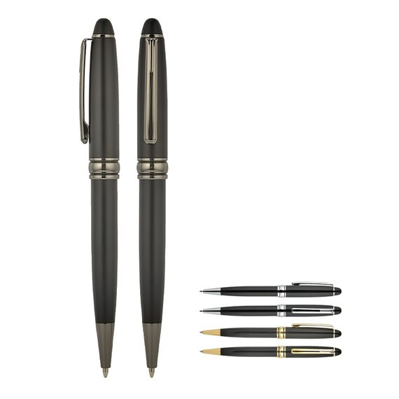 Promosyon AK-1218-T Metal Tükenmez Kalem Siyah-Silver, Renk: Siyah-Silver , görsel 2