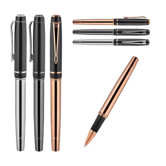 Promosyon AK-1219-R Metal Roller Kalem Silver - Siyah, Renk: Silver - Siyah , görsel 2