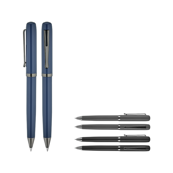 Promosyon AK-1253-T Metal Tükenmez Kalem Lacivert, Renk: Lacivert , görsel 2