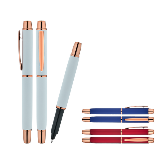 Promosyon AK-1256-R Metal Roller Kalem Beyaz, Renk: Beyaz , görsel 2