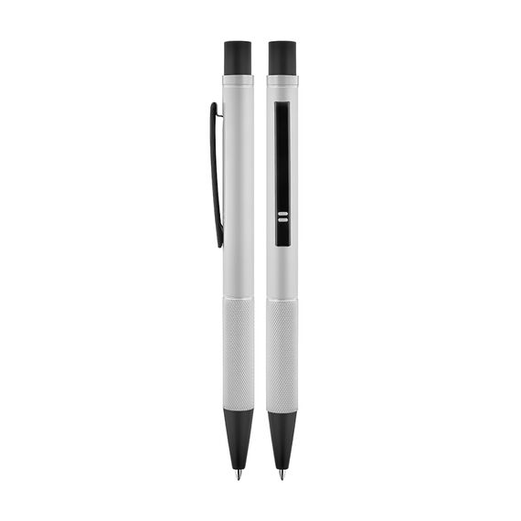Promosyon AK-1310 Metal Süper Jel Refil Kalem Beyaz, Renk: Beyaz 