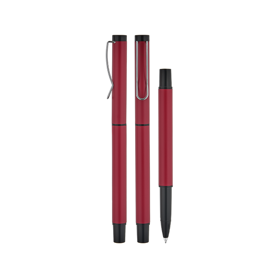 Promosyon AK-1320 Metal Roller Süper Jel Refil Kalem Kırmızı, Renk: Kırmızı 