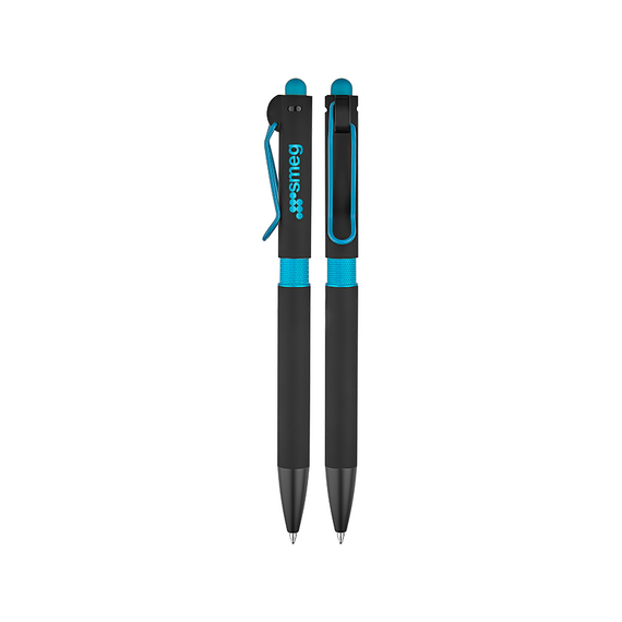 Promosyon AK-1360 Metal Tükenmez Touchpen Kalem Turkuaz, Renk: Turkuaz 