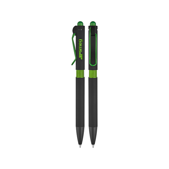 Promosyon AK-1360 Metal Tükenmez Touchpen Kalem Yeşil, Renk: Yeşil 